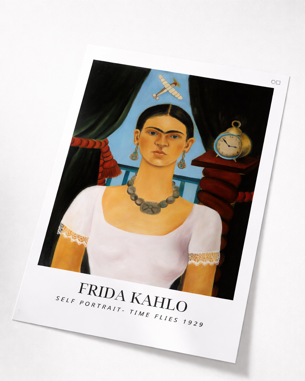 Self Portrait - Time Flies by Frida Kahlo