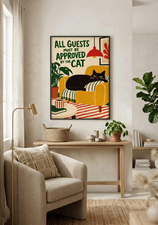Pop Culture Art - Cat Lovers Unite framed print in a room
