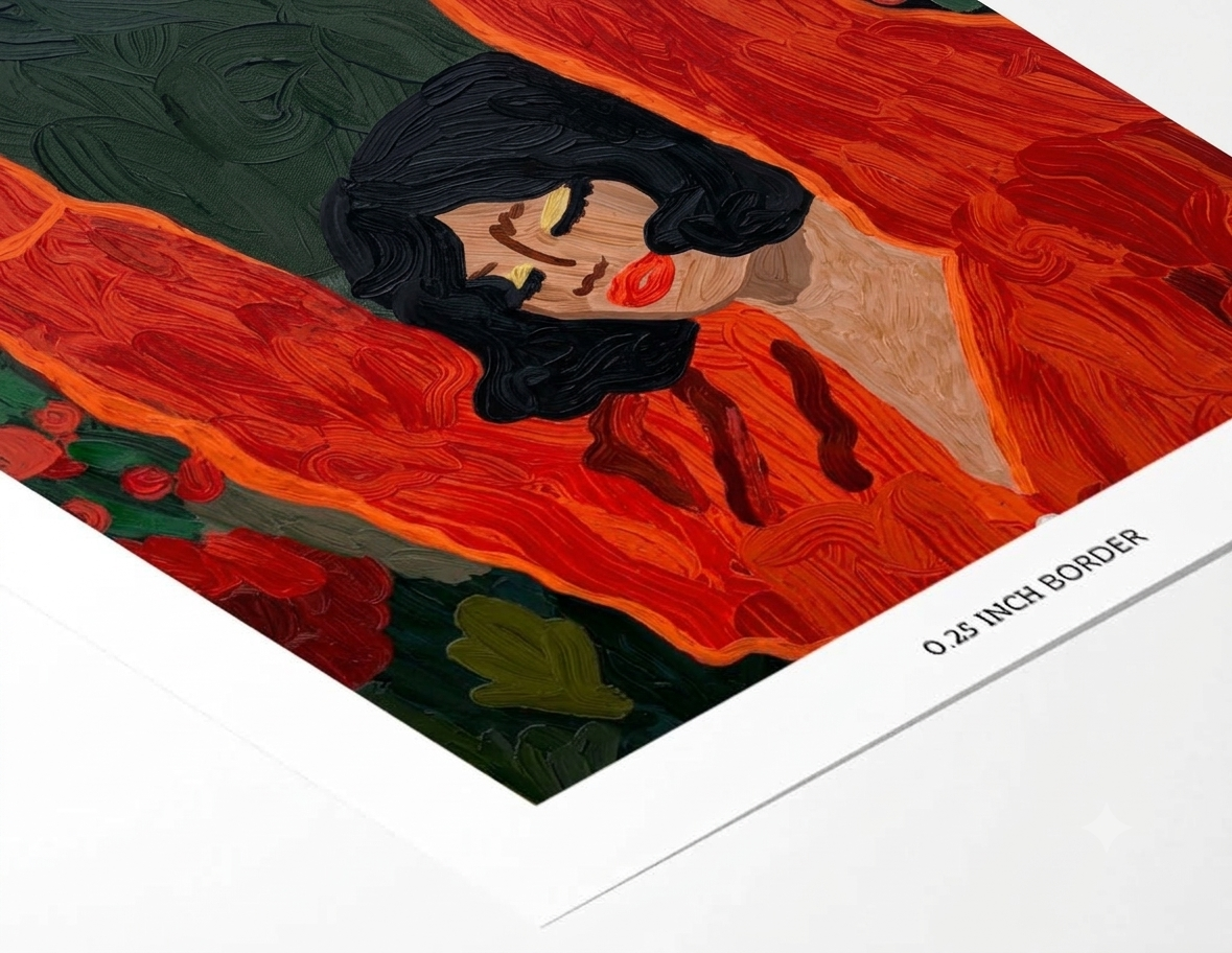 Boho Art - Free Spirit in Scarlet