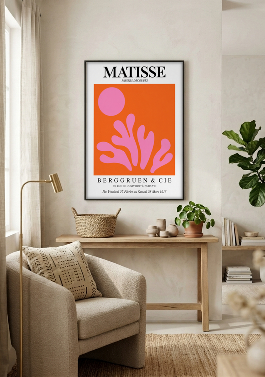 Henri Matisse- Exhibition Poster framed print in a room