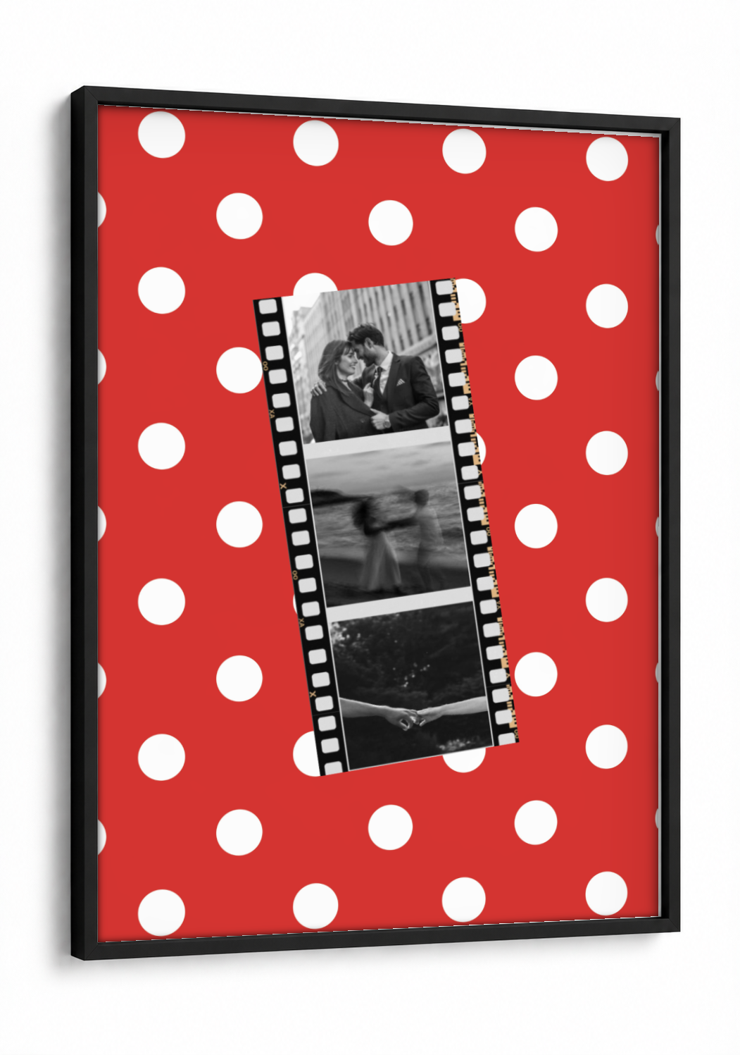 Three Polaroid Pinterest Pick Frame framed print in a black frame