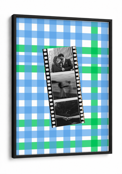 Three Polaroid Pinterest Pick Frame framed print in a black frame