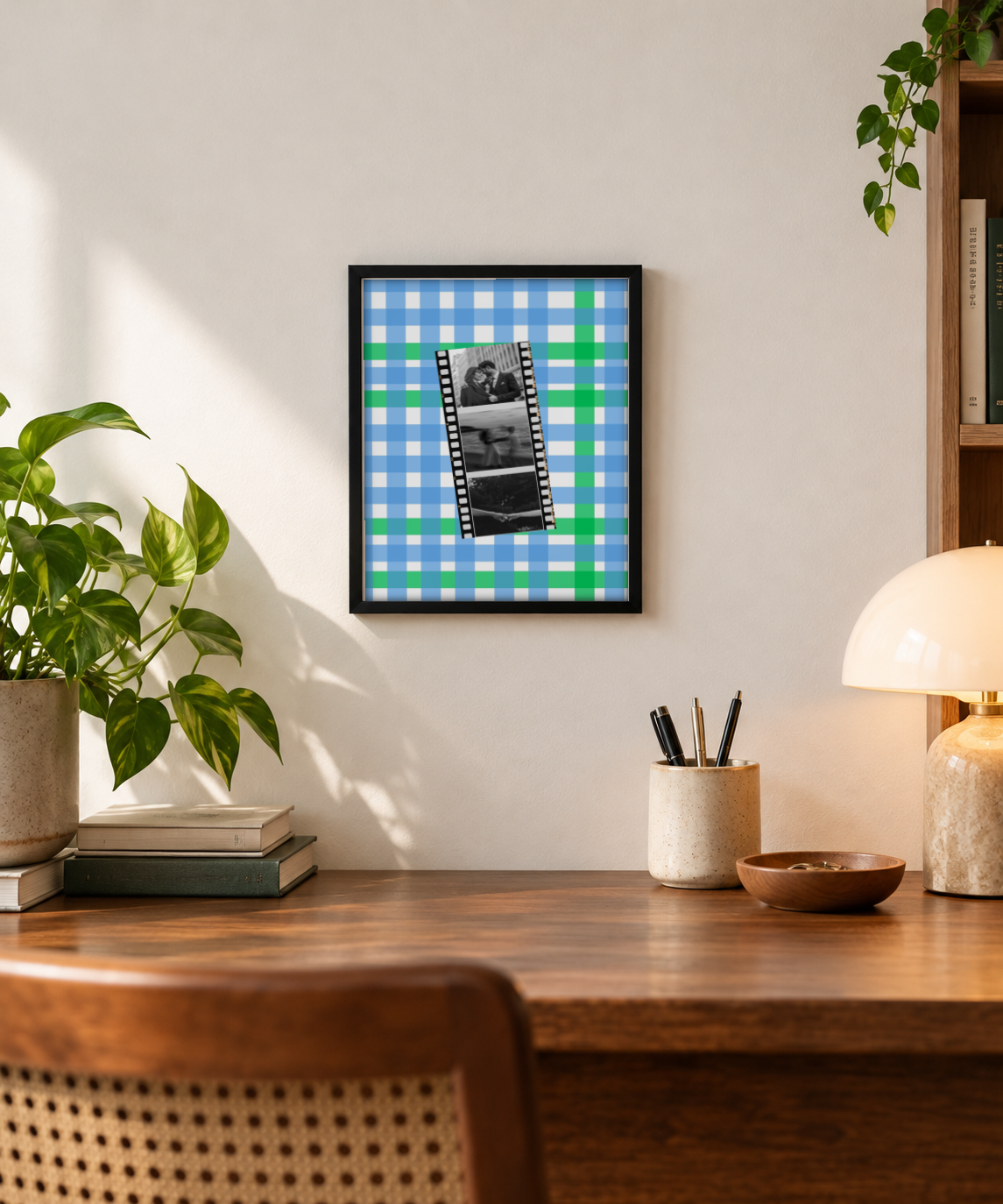 Three Polaroid Pinterest Pick Frame framed print in a room