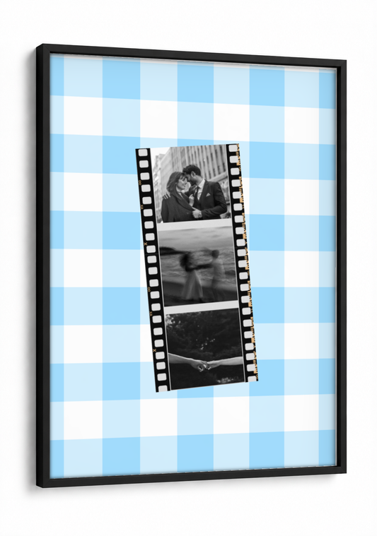 Three Polaroid Pinterest Pick Frame framed print in a black frame
