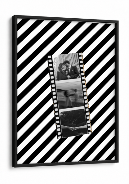 Three Polaroid Pinterest Pick Frame framed print in a black frame