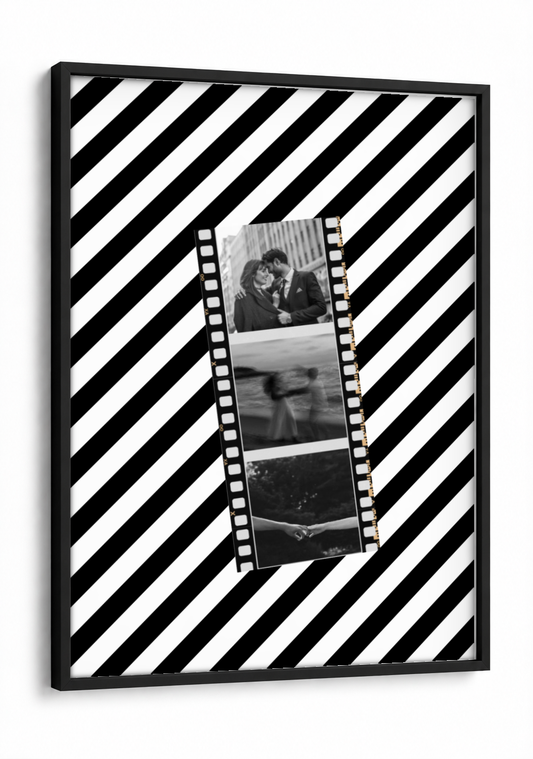 Three Polaroid Pinterest Pick Frame framed print in a black frame