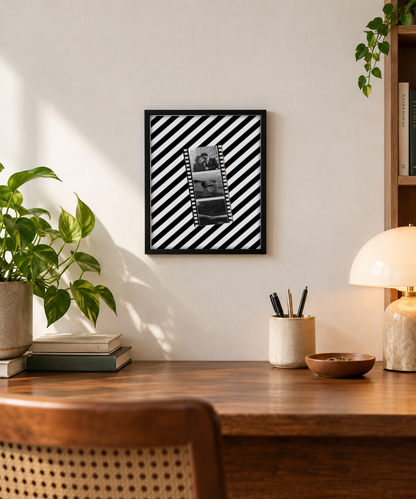 Three Polaroid Pinterest Pick Frame framed print in a room