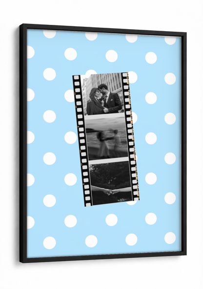 Three Polaroid Pinterest Pick Frame framed print in a black frame