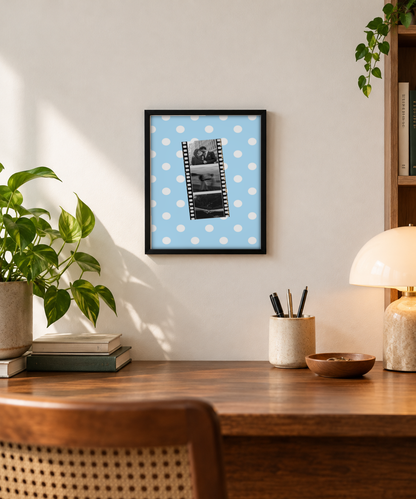 Three Polaroid Pinterest Pick Frame framed print in a room