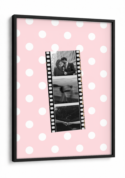 Three Polaroid Pinterest Pick Frame framed print in a black frame