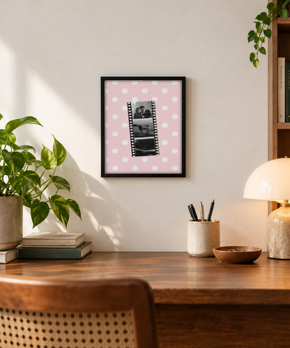 Three Polaroid Pinterest Pick Frame framed print in a room