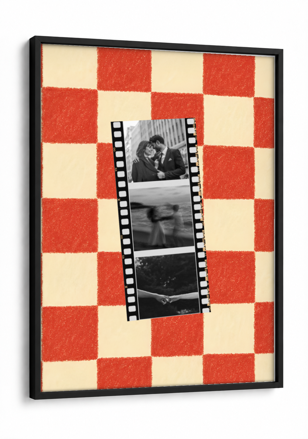 Three Polaroid Pinterest Pick Frame framed print in a black frame