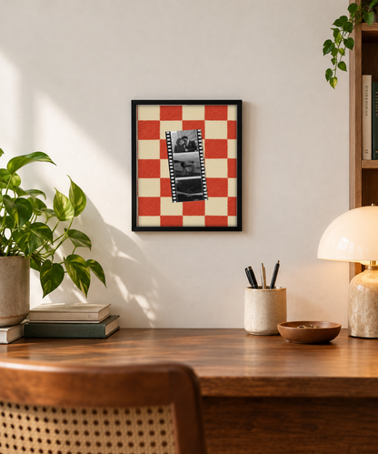 Three Polaroid Pinterest Pick Frame framed print in a room