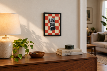 Three Polaroid Pinterest Pick Frame framed print in a room