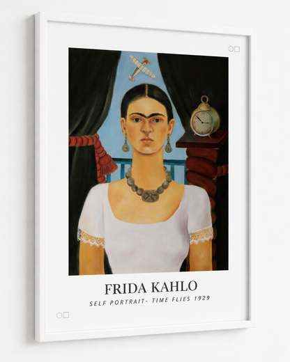 Self Portrait - Time Flies by Frida Kahlo