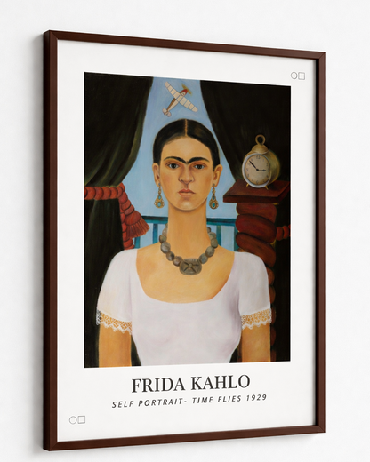 Self Portrait - Time Flies by Frida Kahlo