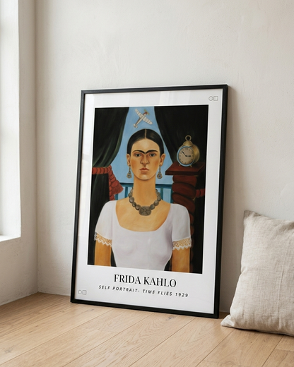 Self Portrait - Time Flies by Frida Kahlo