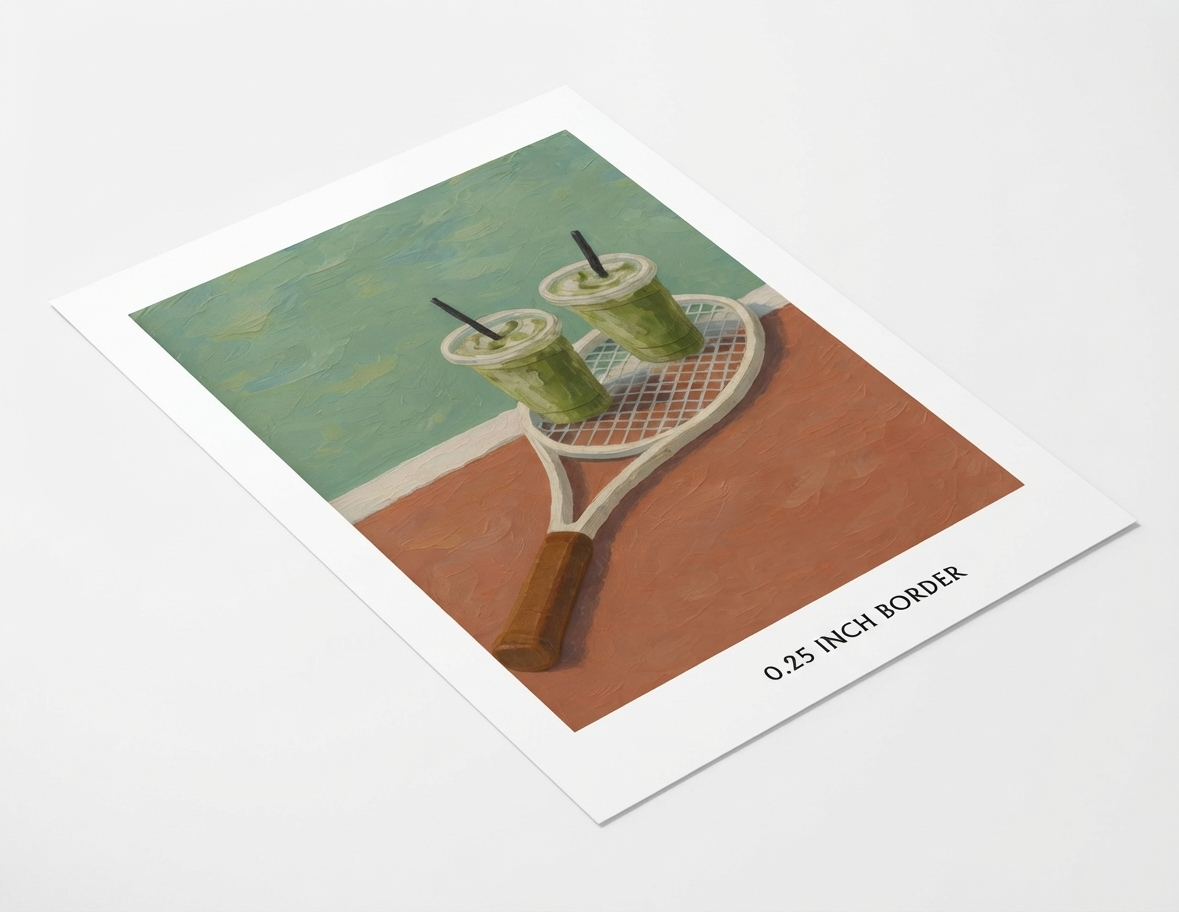 Matcha On The Court unframed print