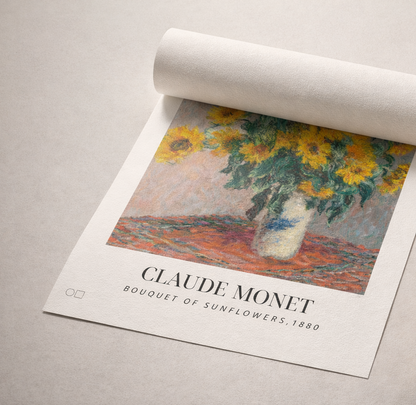 Sunflowers by Claude Monet unframed print