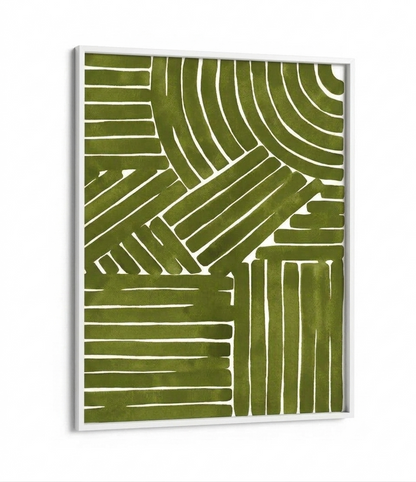 Abstract Art - Olive Lines