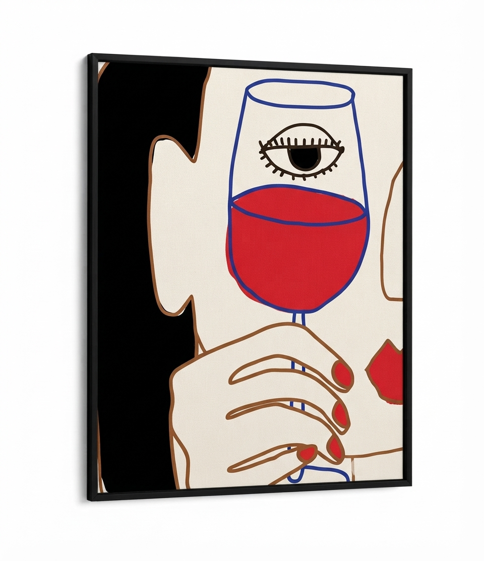 Boho Art - Eye Spy Red Wine