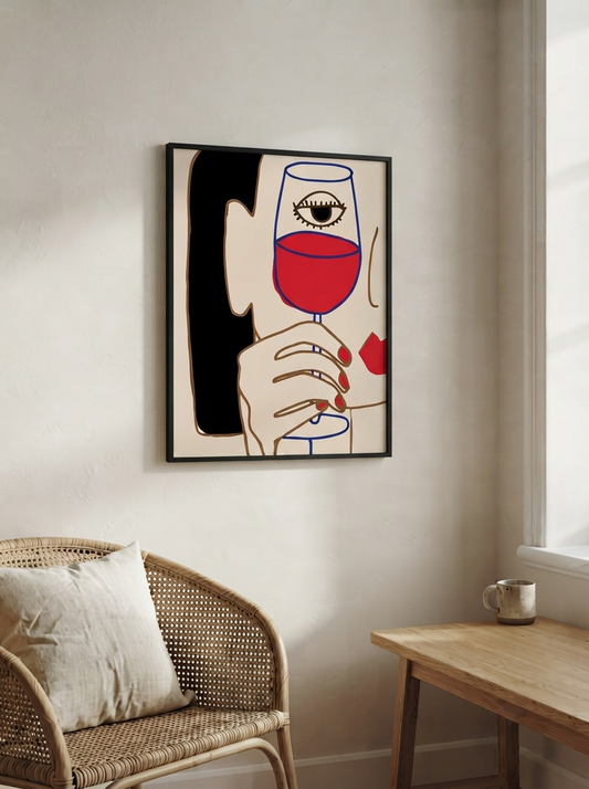 Boho Art - Eye Spy Red Wine
