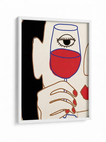 Boho Art - Eye Spy Red Wine