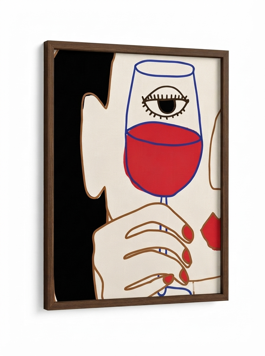 Boho Art - Eye Spy Red Wine