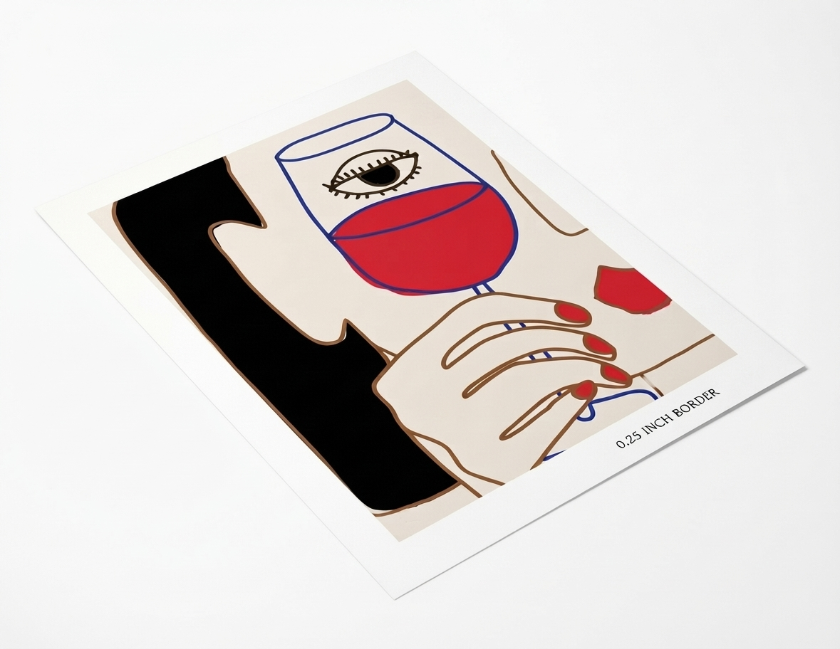 Boho Art - Eye Spy Red Wine