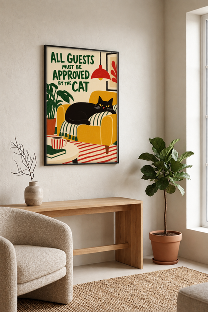 Pop Culture Art - Cat Lovers Unite framed print in a room