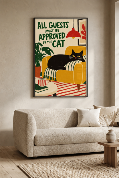 Pop Culture Art - Cat Lovers Unite framed print in a room