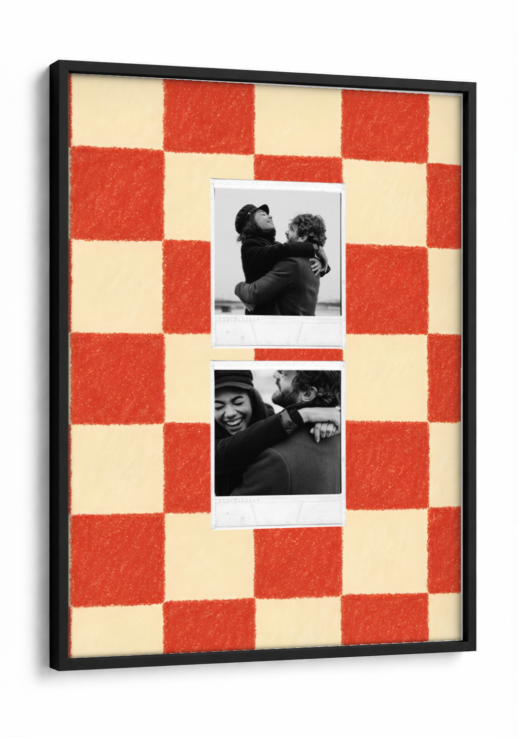 Two Polaroid Pinterest Pick Frame - Pack of 2 framed print in a black frame