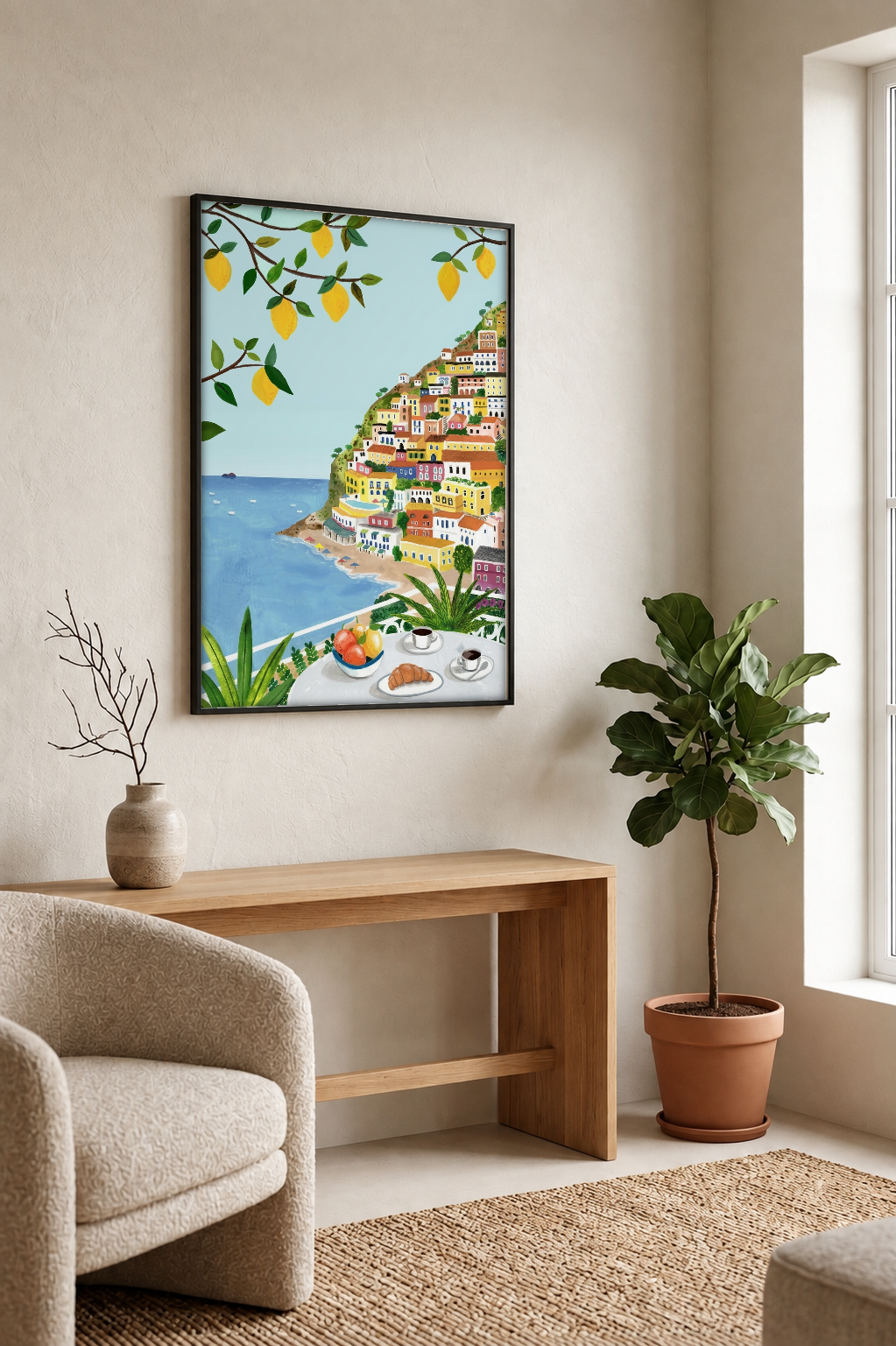 Landscape Art - Citrus Summer framed print in a room