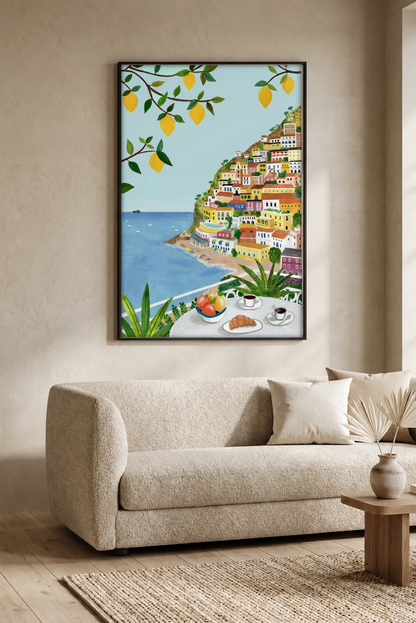 Landscape Art - Citrus Summer framed print in a room