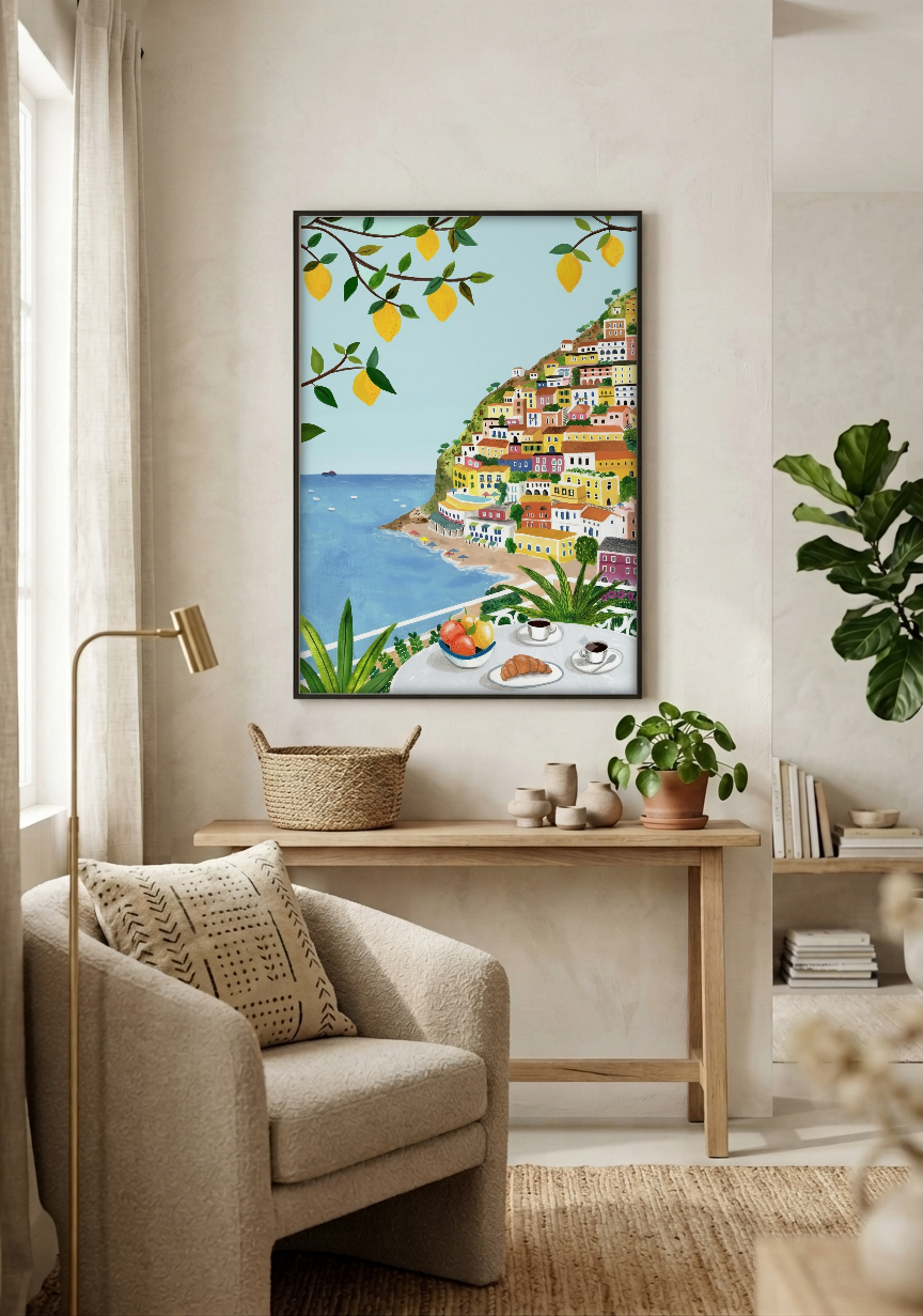Landscape Art - Citrus Summer framed print in a room