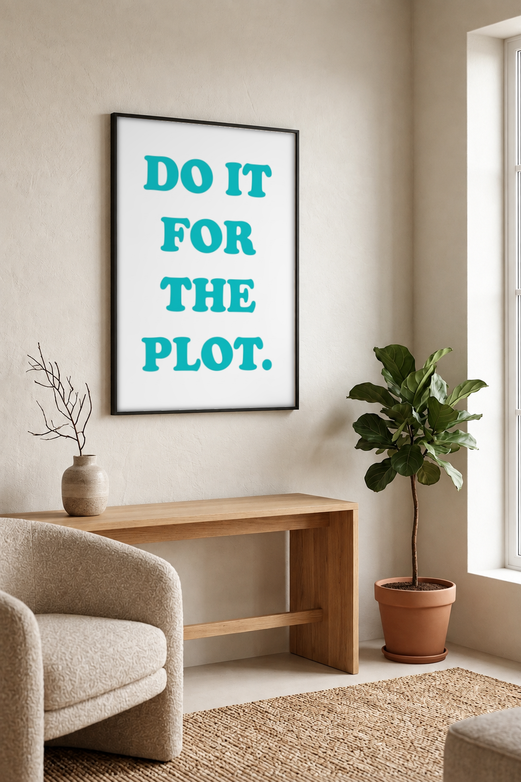 Pop Art - Do it for the Plot framed print in a room