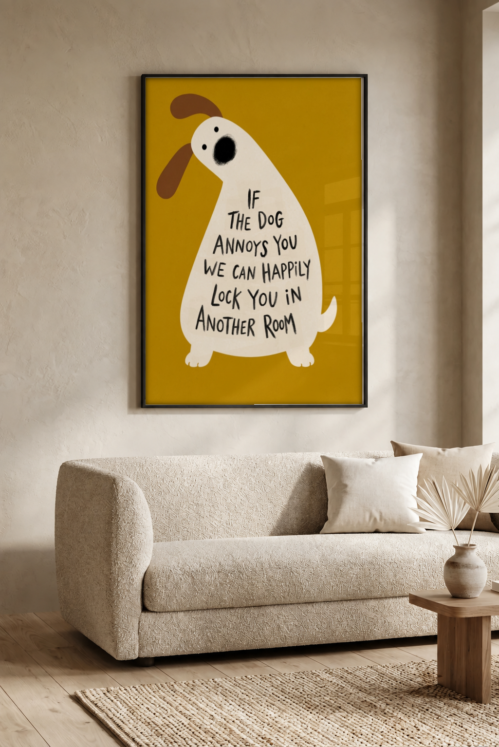 Pop Culture art - Dog Lovers Unite framed print in a room