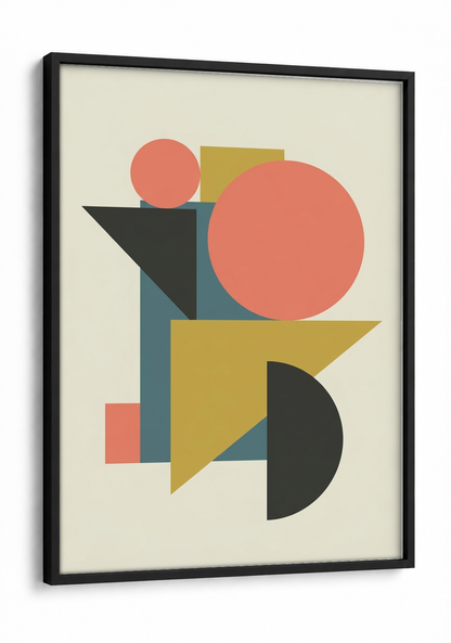 Abstract Art - Echoes of Form framed print in a black frame