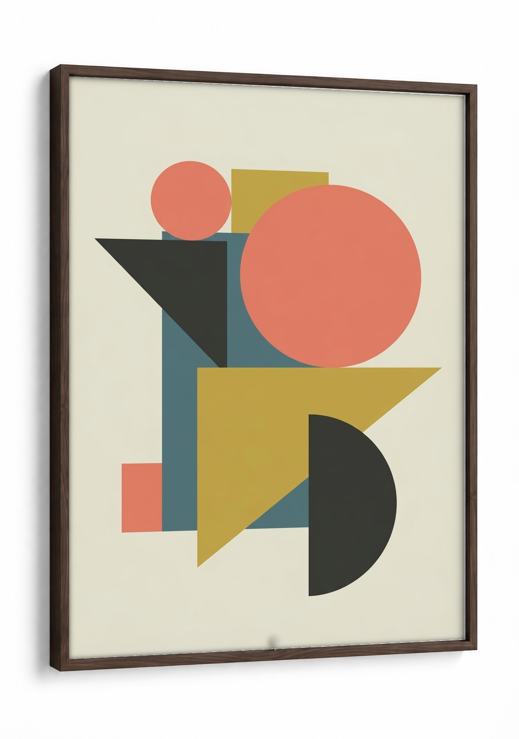 Abstract Art - Echoes of Form framed print in a brown frame