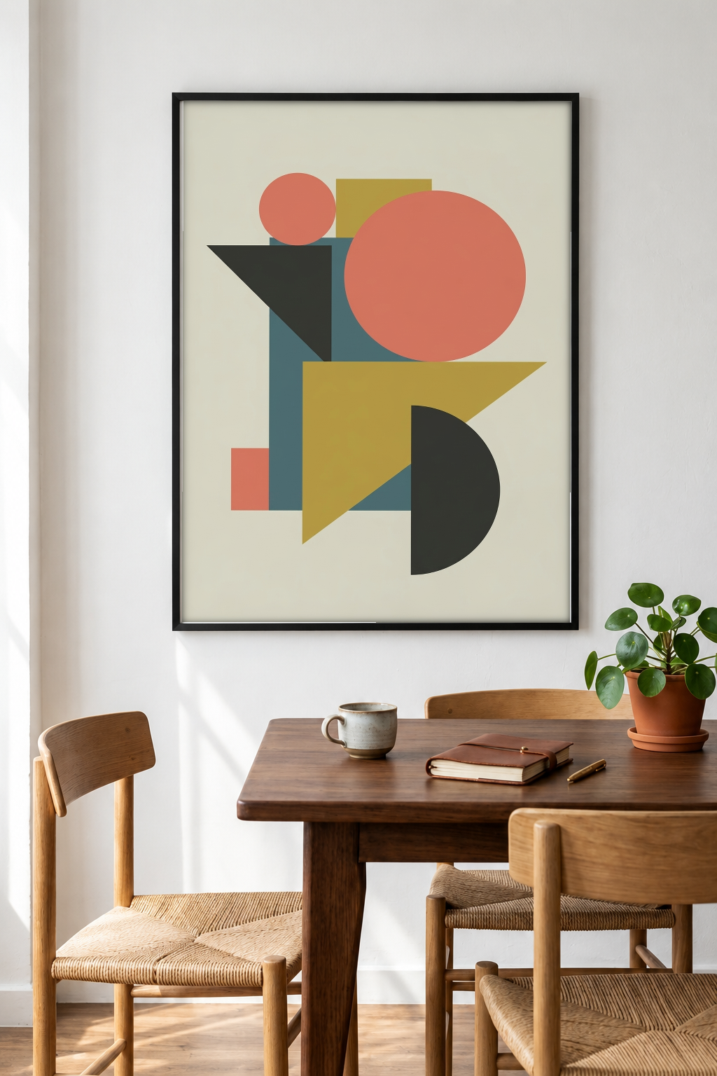 Abstract Art - Echoes of Form framed print in a room