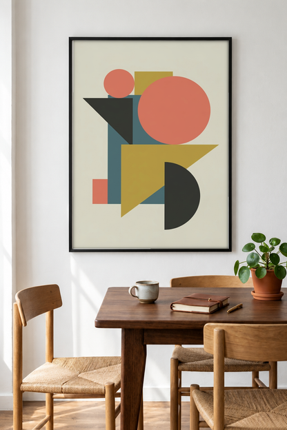 Abstract Art - Echoes of Form framed print in a room