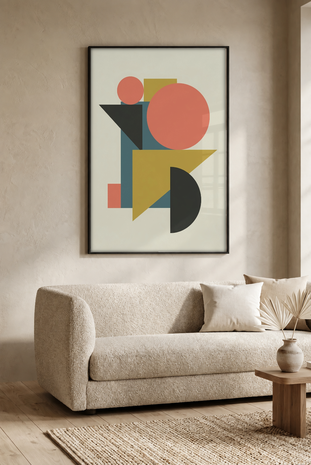 Abstract Art - Echoes of Form framed print in a room