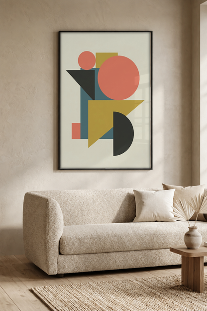 Abstract Art - Echoes of Form framed print in a room