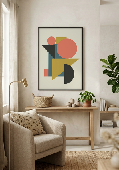 Abstract Art - Echoes of Form framed print in a room
