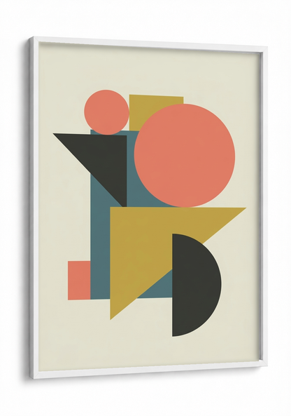 Abstract Art - Echoes of Form framed print in a white frame