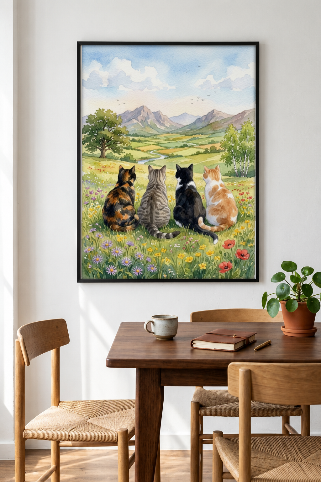 Landscape Art - Four Companions framed print in a room