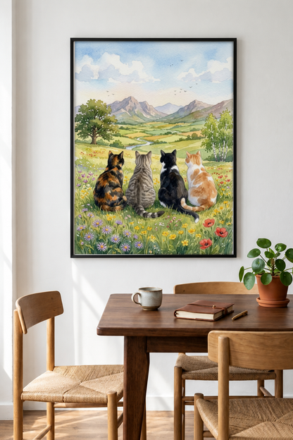 Landscape Art - Four Companions framed print in a room