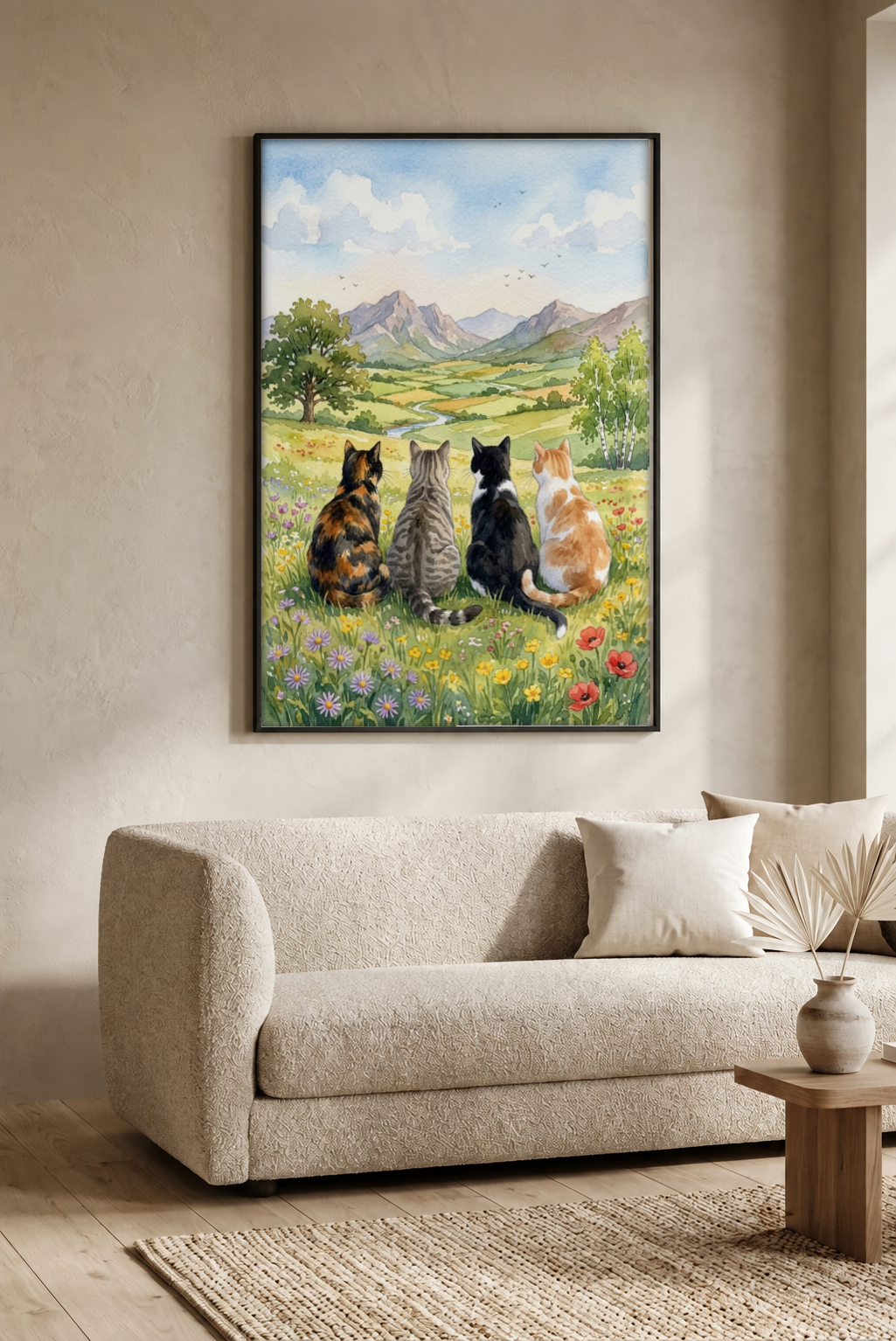 Landscape Art - Four Companions framed print in a room