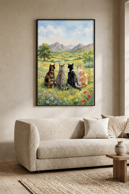 Landscape Art - Four Companions framed print in a room