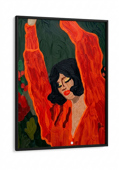 Boho Art - Free Spirit in Scarlet